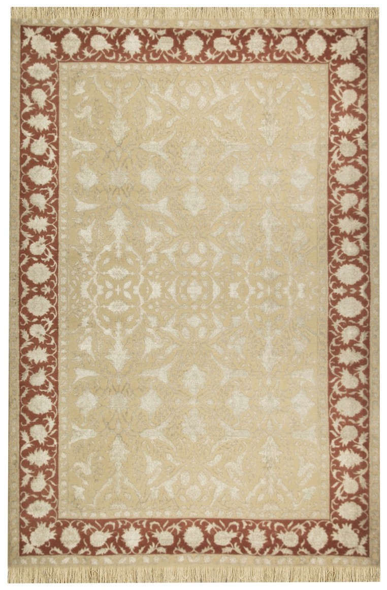 Transitional wool & Silk Rug